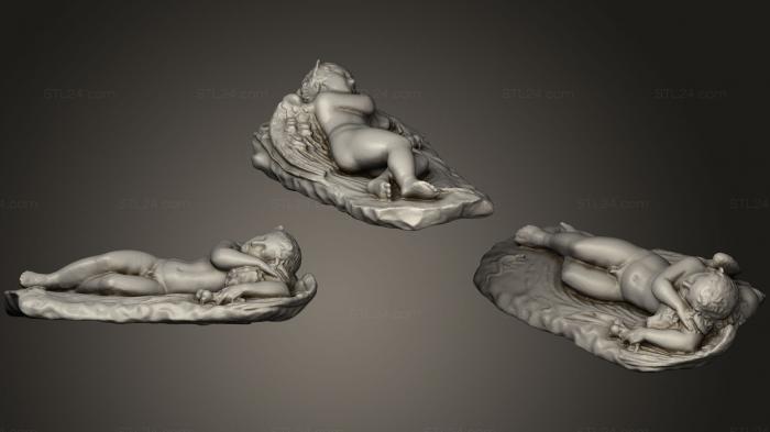 Статуи античные и исторические (Спящий Купидон, STKA_1481) 3D модель для ЧПУ станка